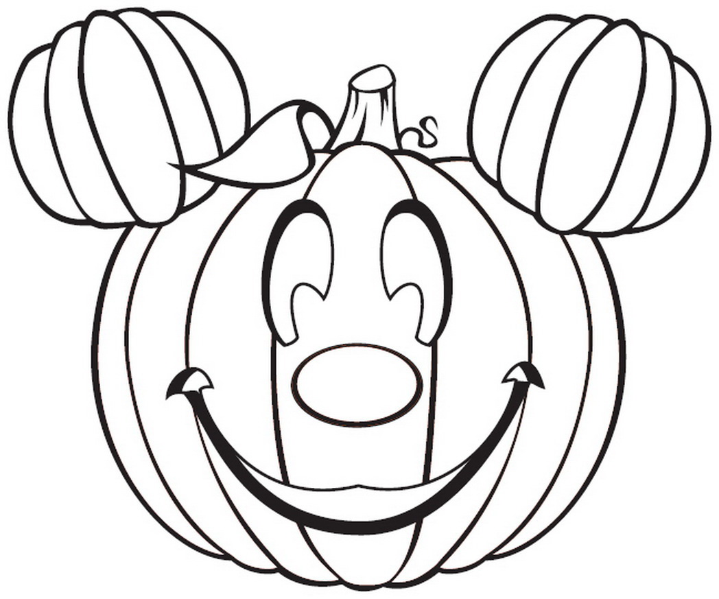 Coloriage Disney Mickey Mouse Citrouille Halloween - Halloween disney à imprimer
