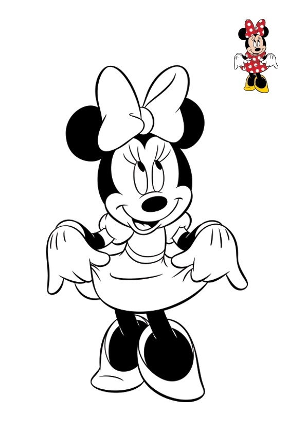 Coloriage Disney Minnie Original - Mickey à imprimer