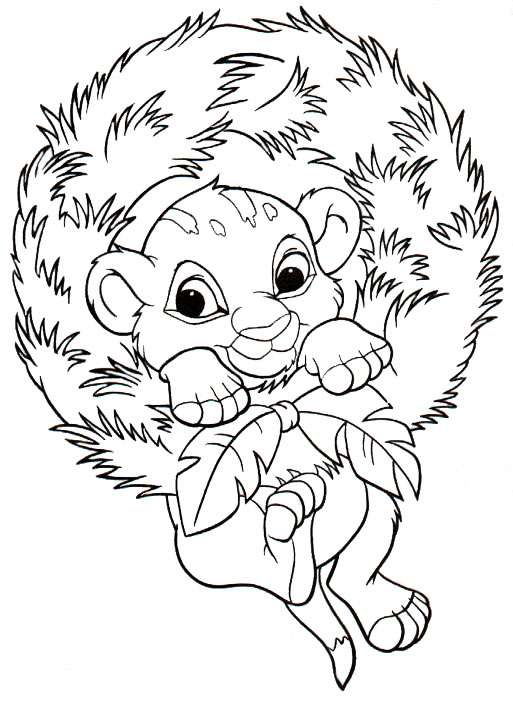 Coloriage Disney Noël 11 - Noël Disney à imprimer