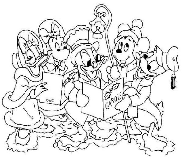 Coloriage Disney Noël 12 - Noël Disney à imprimer