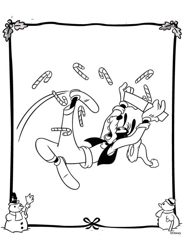 Coloriage Scène de Noël magique Disney - Noël Disney à imprimer