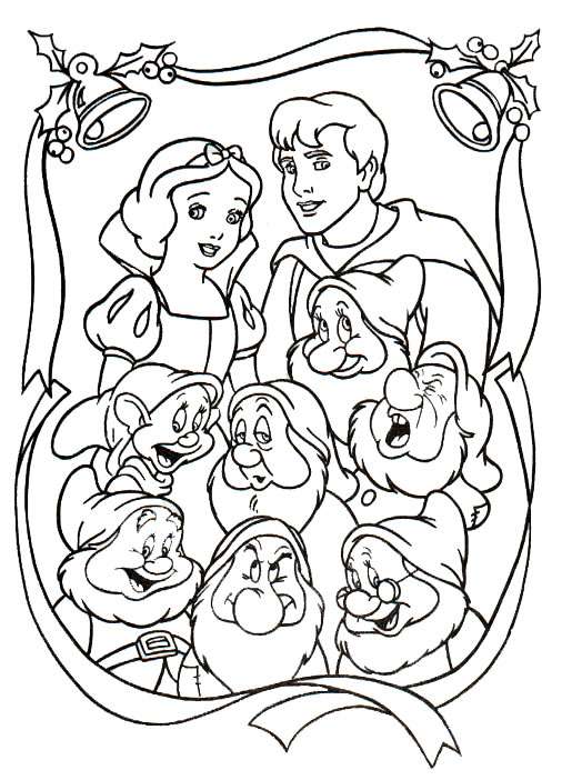 Coloriage Disney Noël 3 - Noël Disney à imprimer