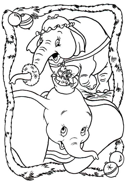 Coloriage Princesses Disney sous la neige de Noël - Noël Disney à imprimer