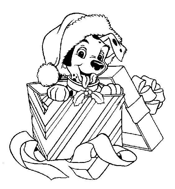 Coloriage Personnages Disney fêtant Noël - Noël Disney à imprimer