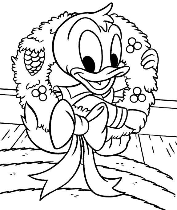 Coloriage Disney Noël 6 - Noël Disney à imprimer