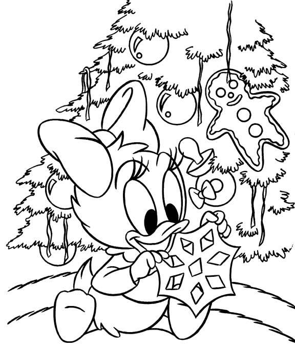 Coloriage Disney Noël 7 - Noël Disney à imprimer