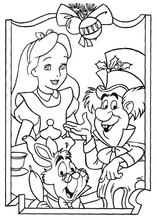 Coloriage Disney Noël 8 - Noël Disney à imprimer