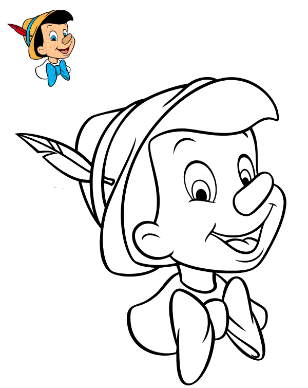 Coloriage Disney Pinocchio - Pinocchio à imprimer