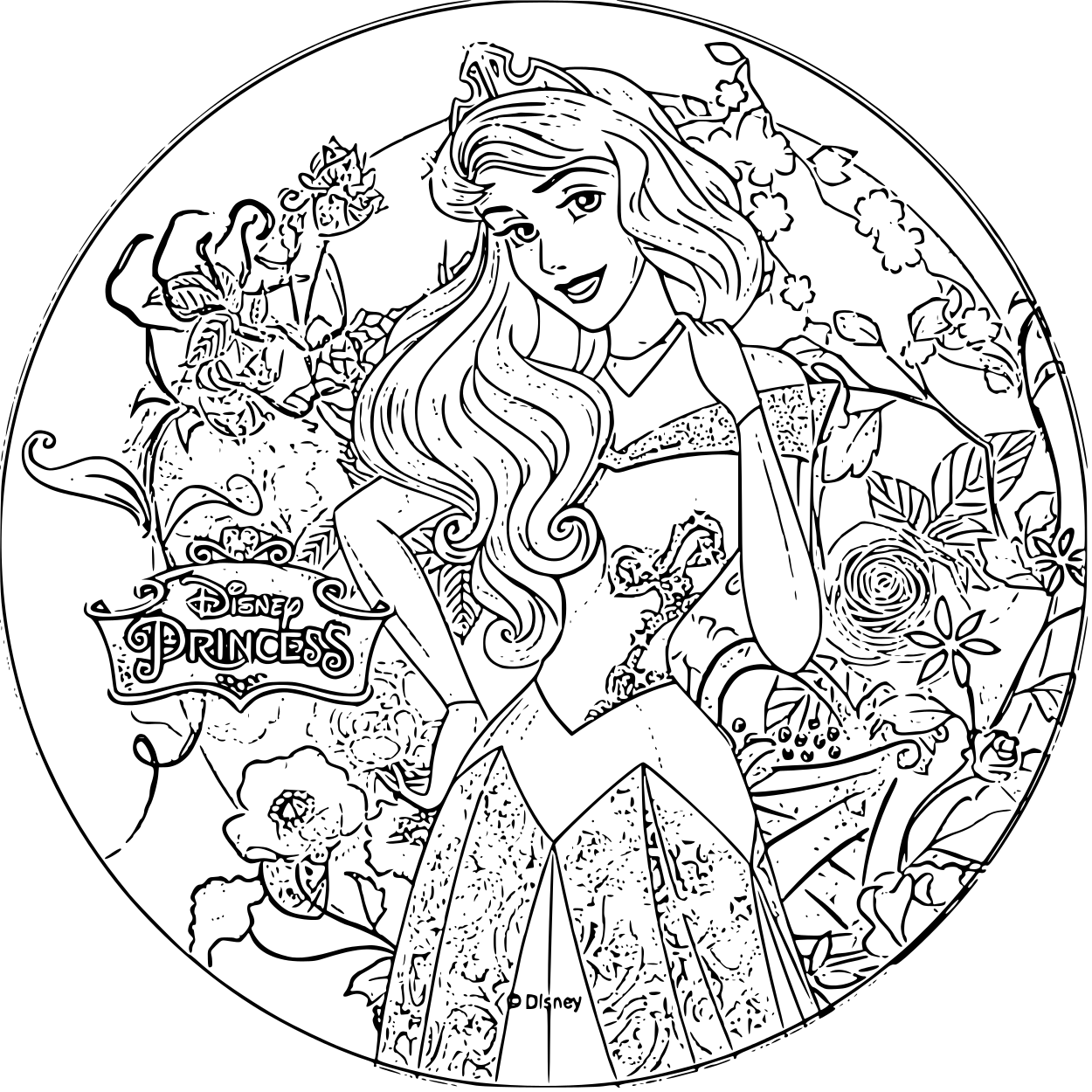 Coloriage Disney Princesse Aurore - Princesse disney à imprimer