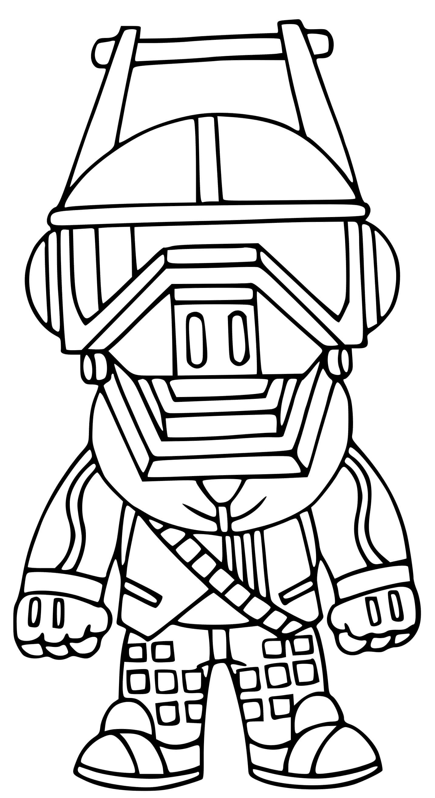 Coloriage Dj Yonder - Fortnite à imprimer