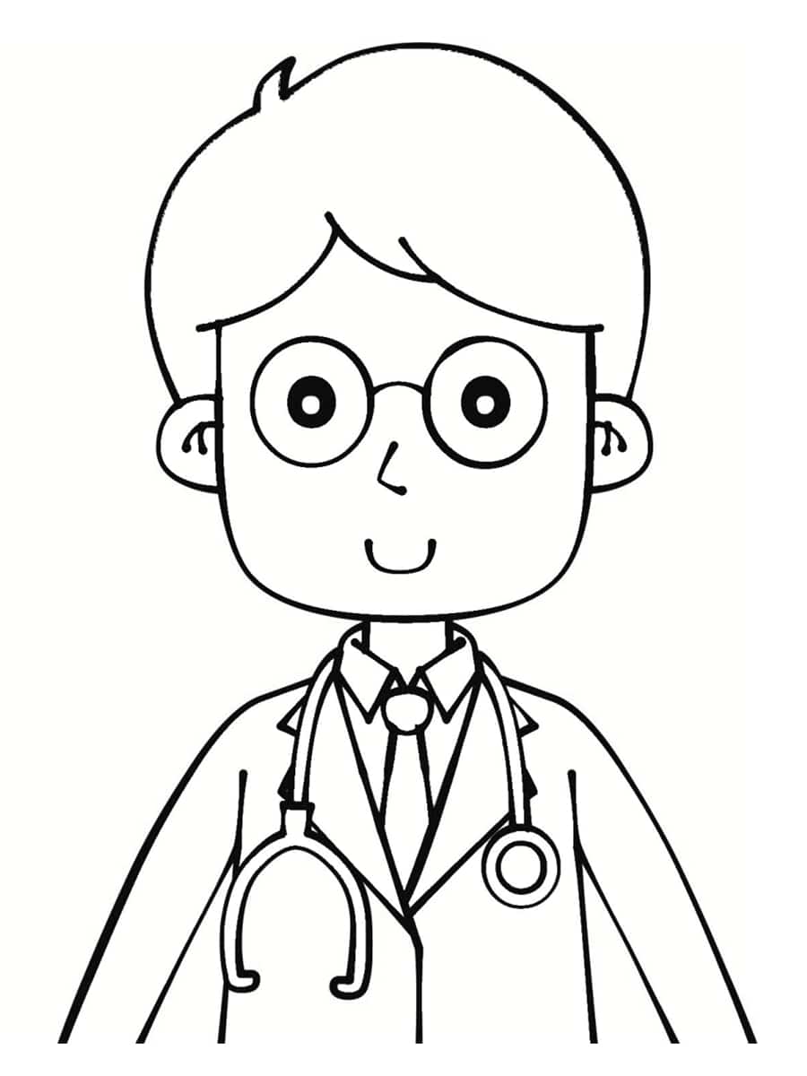 Coloriage Docteur médecin