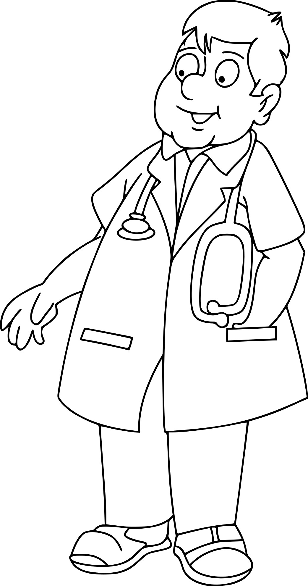 Coloriage Docteur Diplome En Medecine - Docteur médecin à imprimer