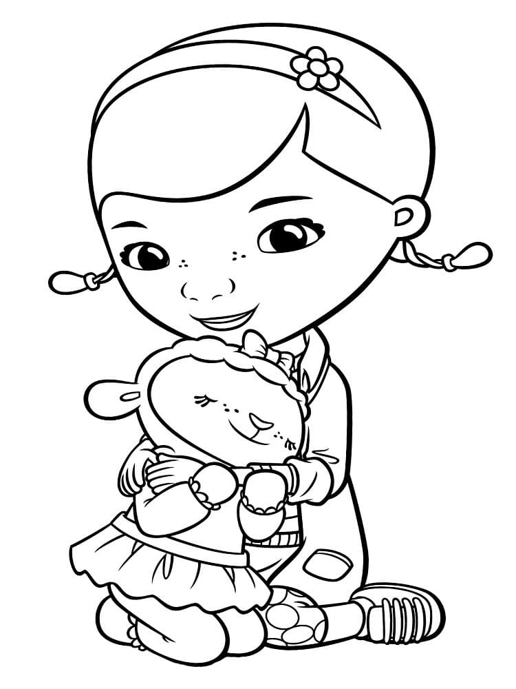 Coloriage Docteur La Peluche Sauve Une Peluche - Docteur médecin à imprimer