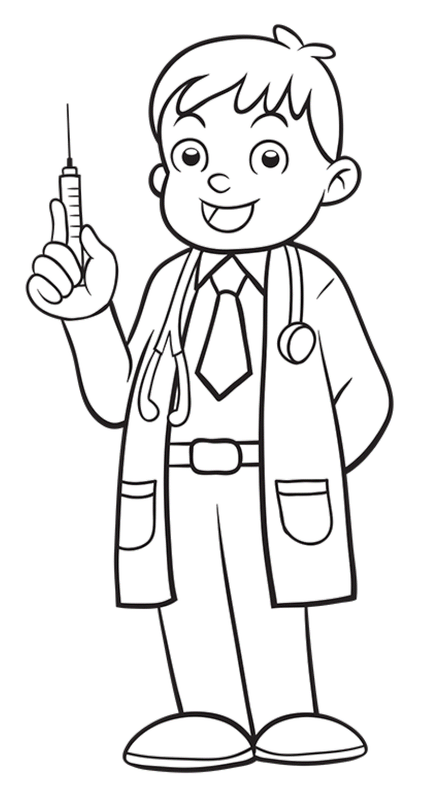 Coloriage Docteur Médecin - Docteur médecin à imprimer