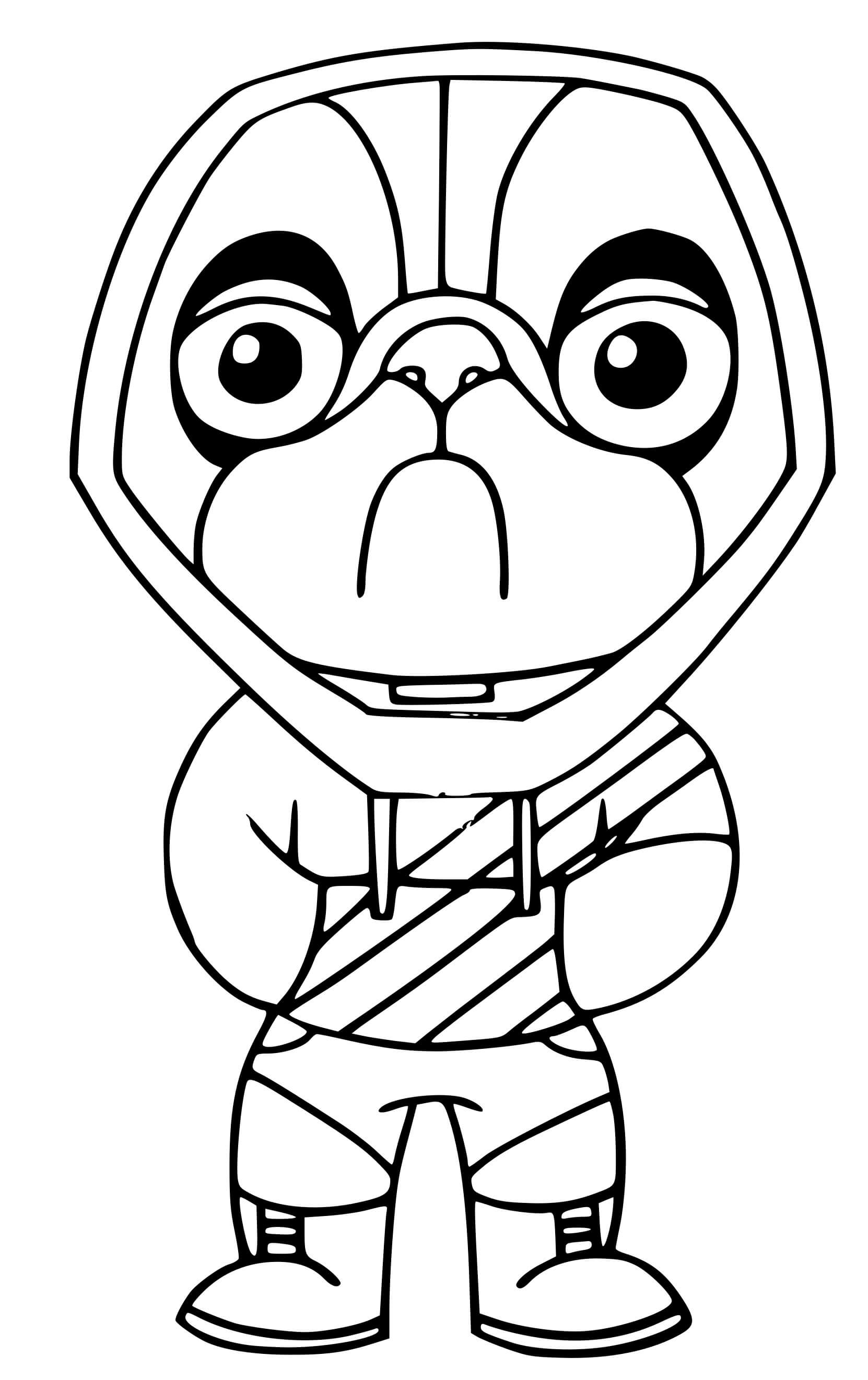 Coloriage Doggo - Fortnite à imprimer