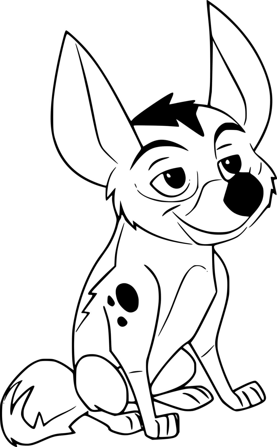 Coloriage Dogo Young Jackal - La Garde du Roi lion à imprimer