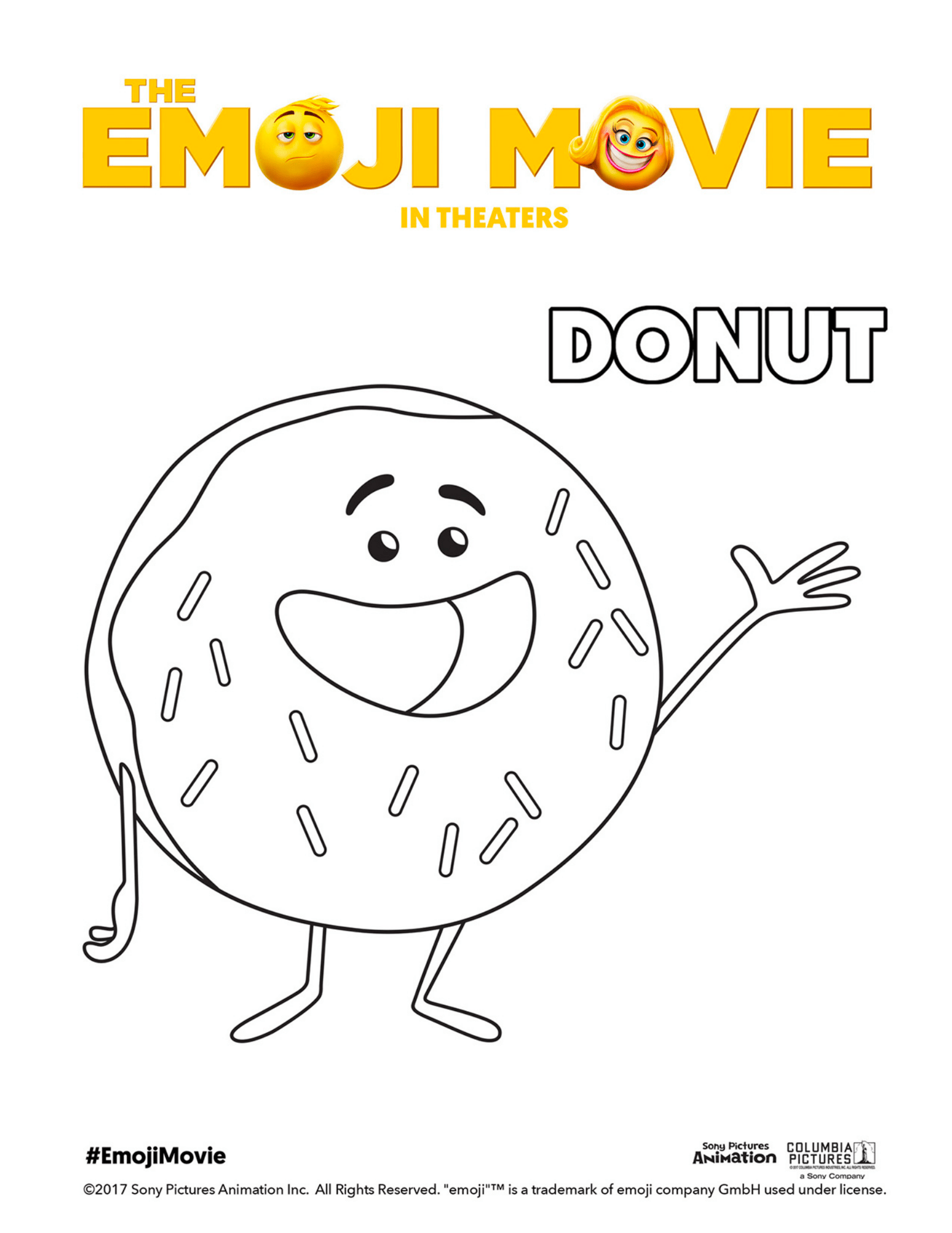 Coloriage Donut Emoji Monde Secret Des Emojis - Le Monde secret des Emojis à imprimer
