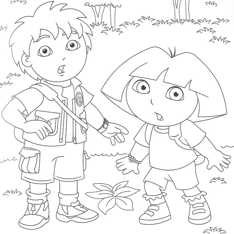 Coloriage Dora Et Diego - Dora à imprimer
