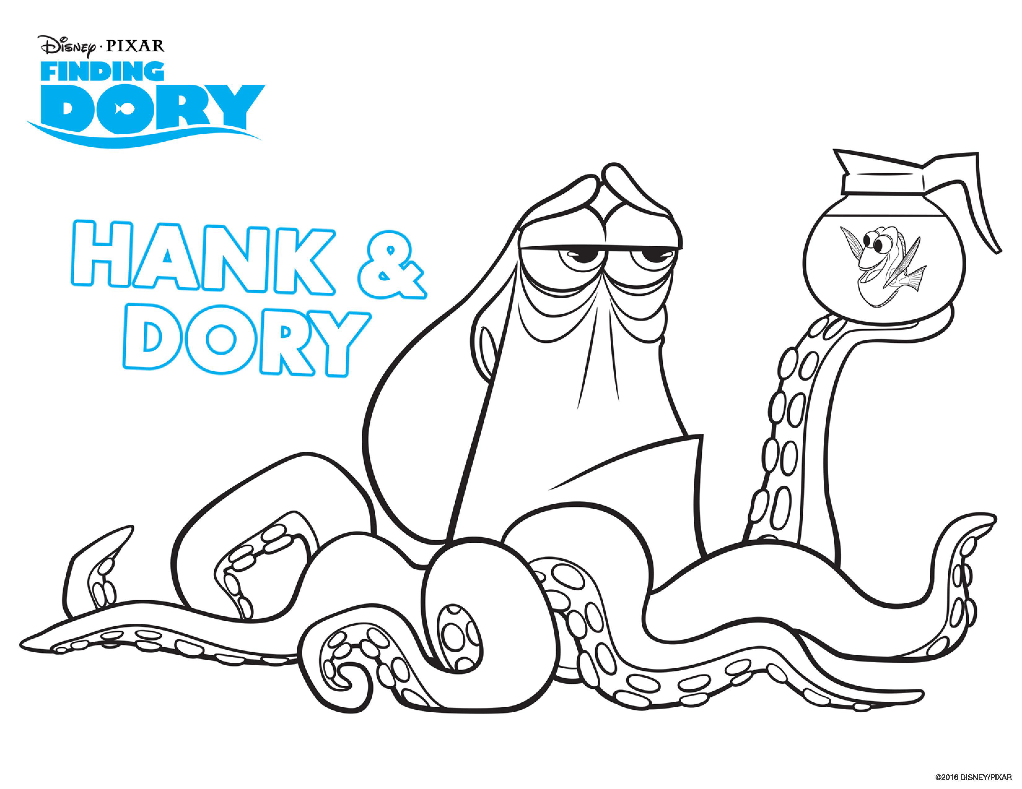 Coloriage Dory Hank Le Monde De Dory - Le Monde de Dory à imprimer