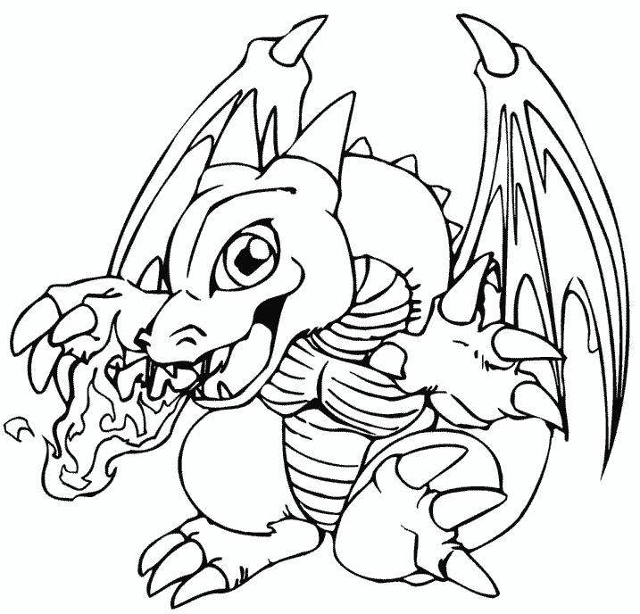 Coloriage Dracaufeu Pokemon - Dragon à imprimer