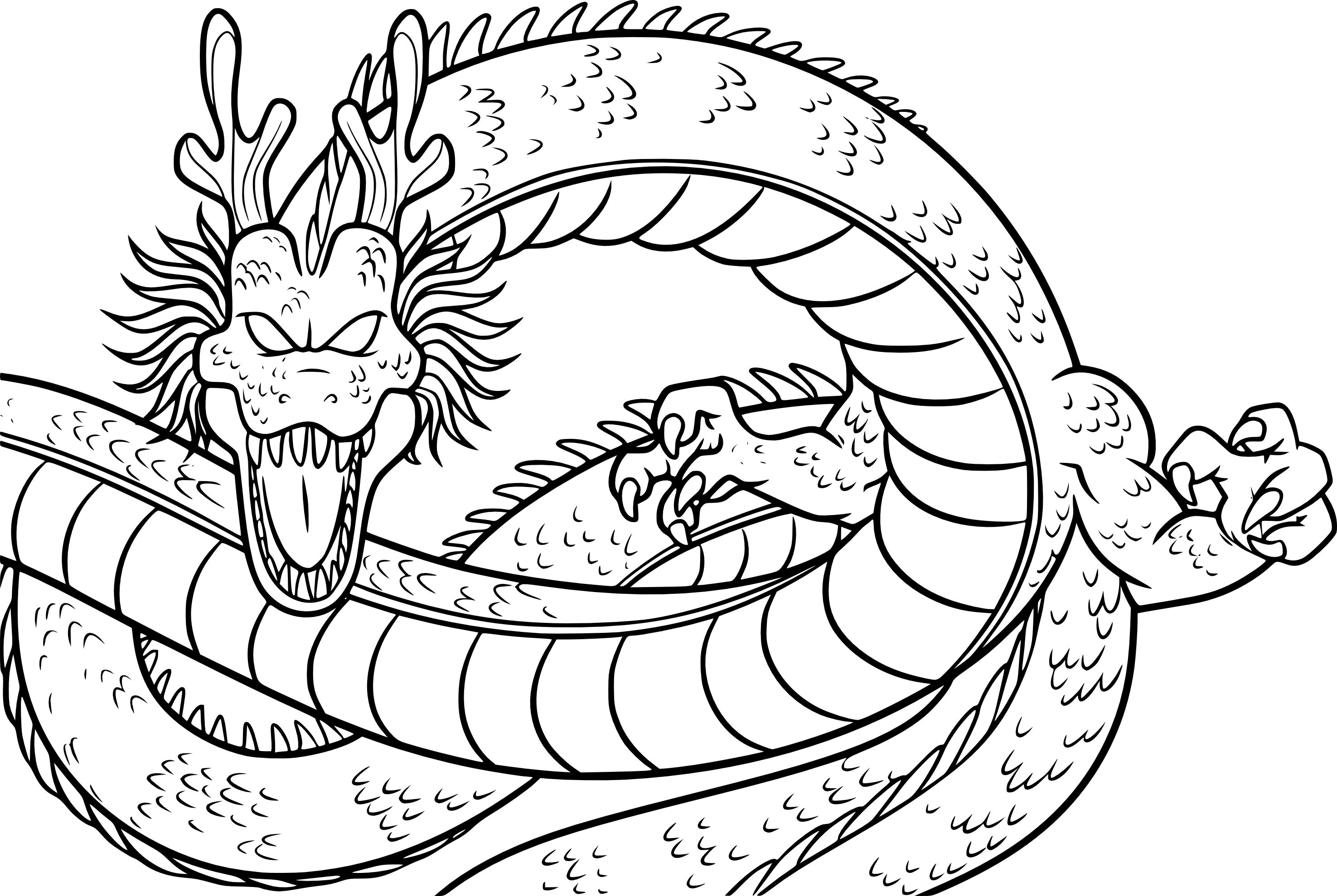 Coloriage Dragon De Dragonballz - Dragon ball z à imprimer