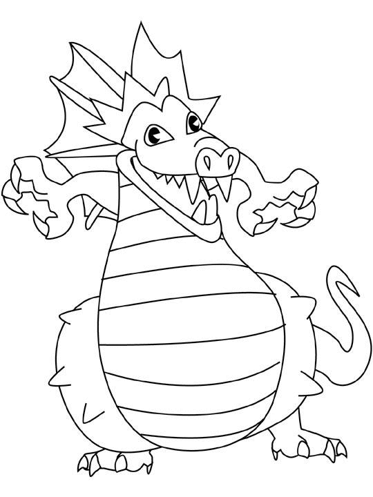 Coloriage Dragon Dessin 5 - Dragon à imprimer