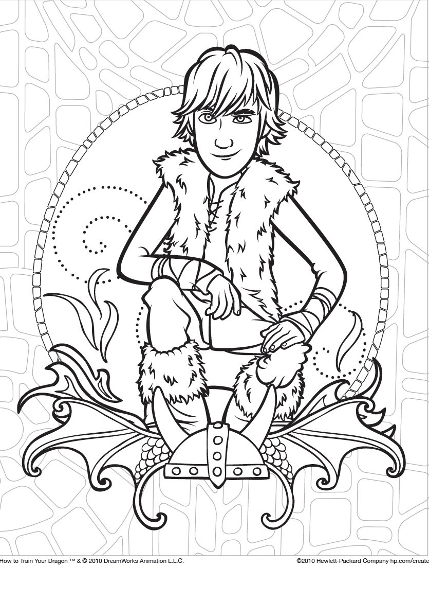 Coloriage Dragons Le Film Harold - Dragon à imprimer