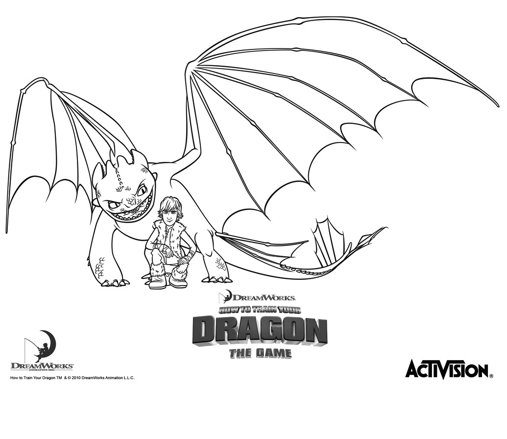 Coloriage Dragons Le Film Train Dragon Hiccup Fury2 - Dragon à imprimer