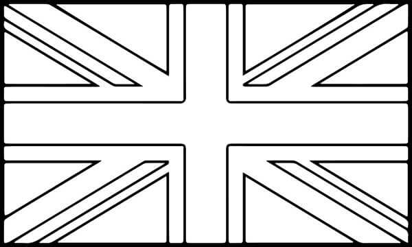 Coloriage Drapeau Anglais Angleterre - Drapeau à imprimer