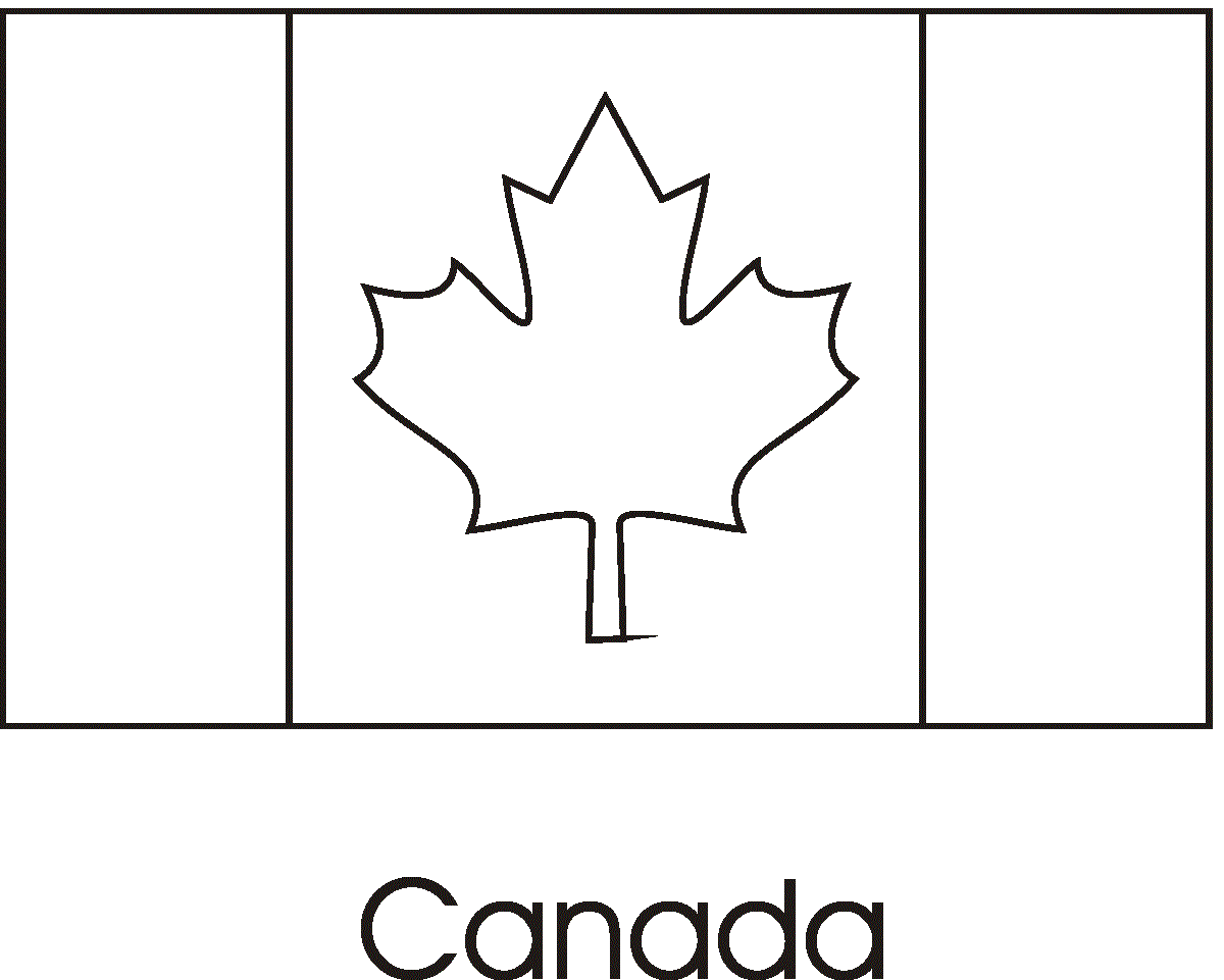Coloriage Drapeau Canada Flag Day - Fête nationale à imprimer