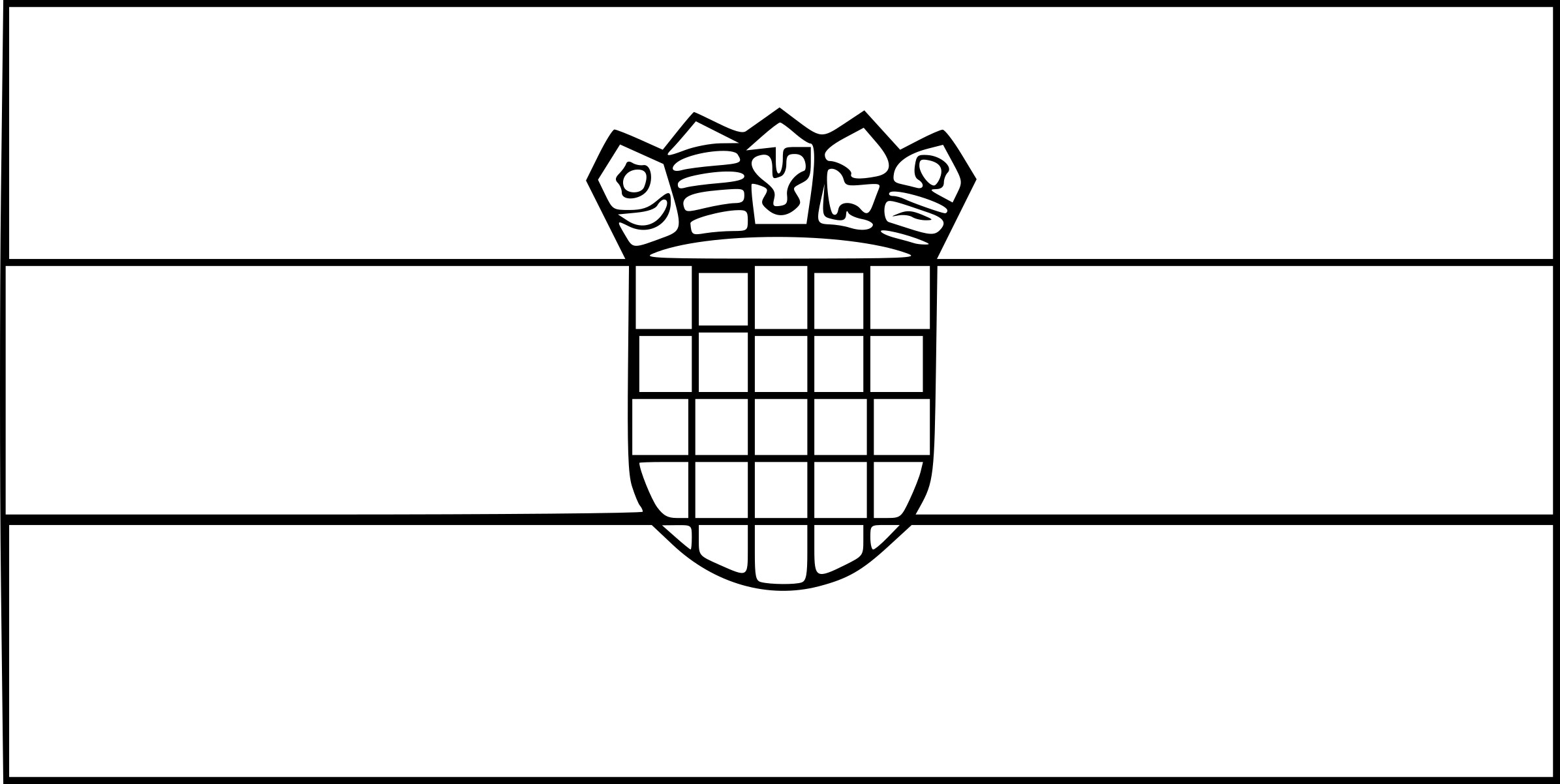Coloriage Drapeau Croatie - Smiley à imprimer