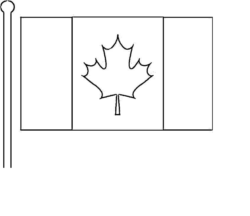 Coloriage Drapeau Du Canada Canadian Flag - Fête nationale à imprimer