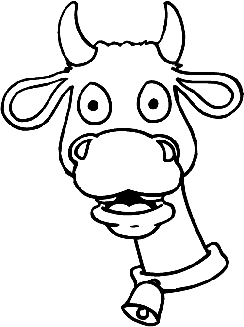 Coloriage Drôle De Vache - Animaux à imprimer