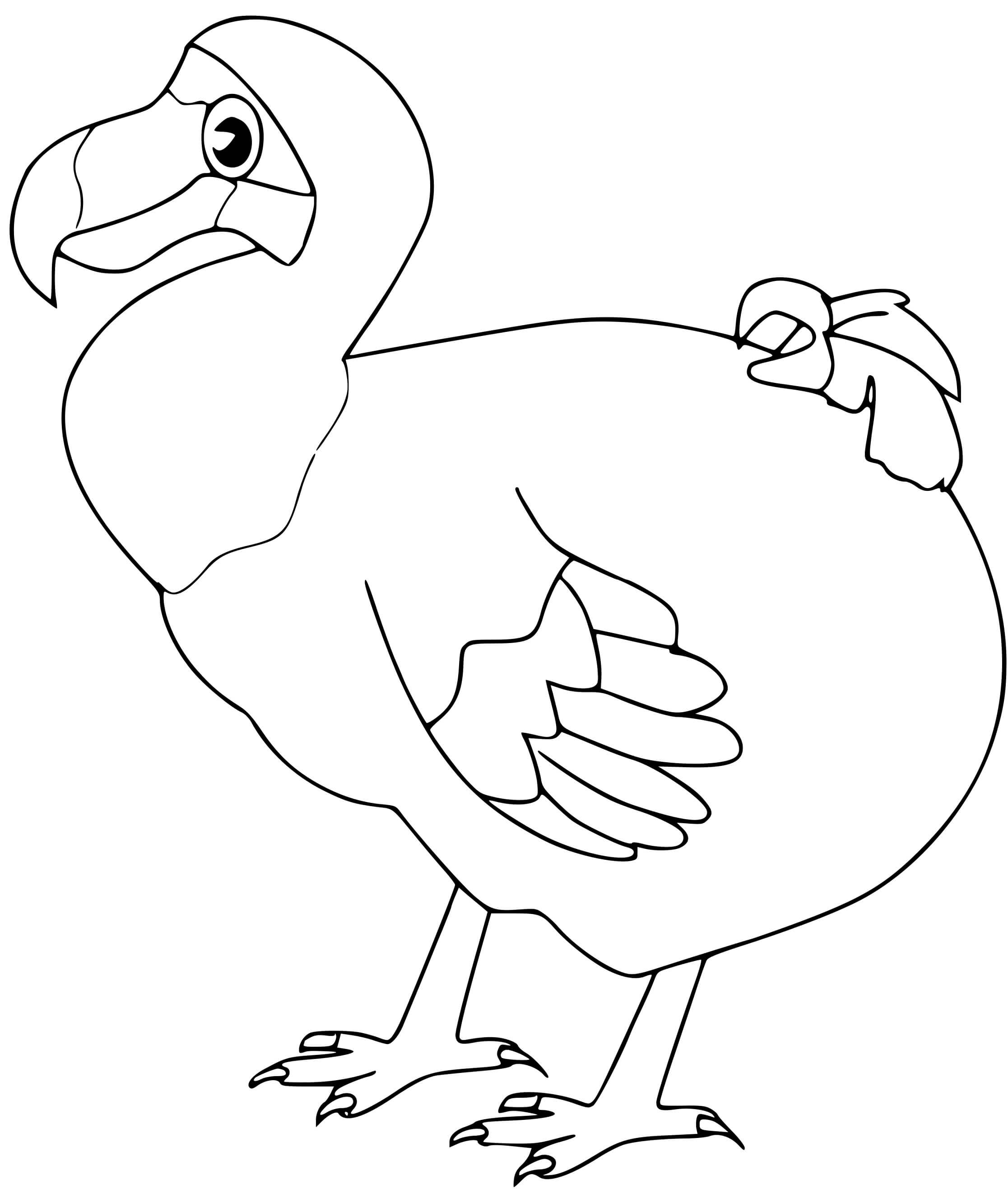 Coloriage Dronte Oiseau - Oiseau à imprimer