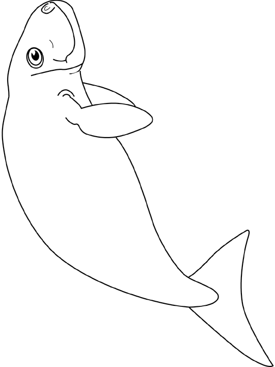 Coloriage Dugong - Poisson à imprimer