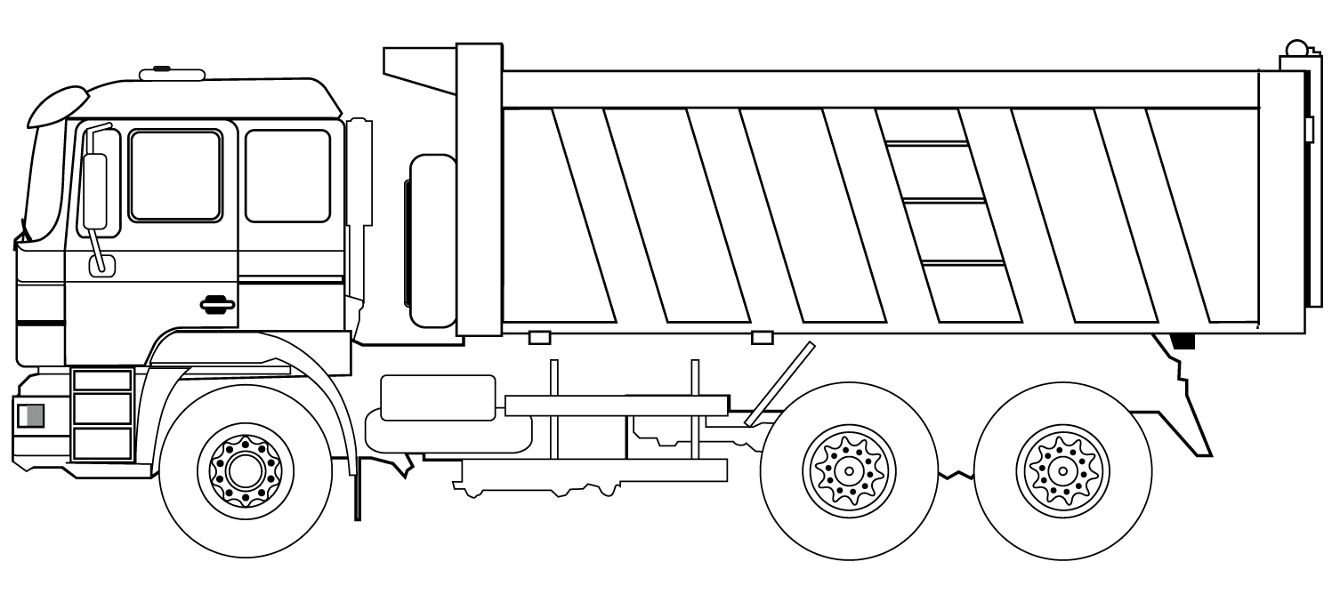 Coloriage Dump Camion - Camion à imprimer