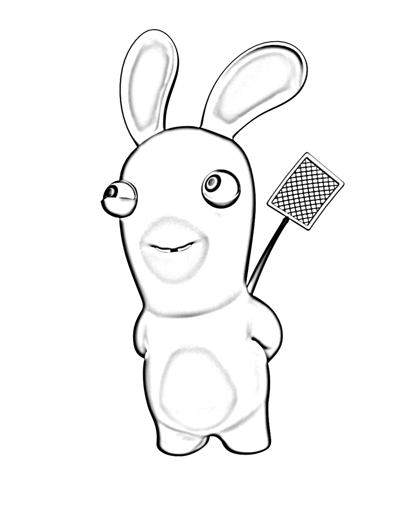 Coloriage Easter Bunny Cretins - Lapin à imprimer