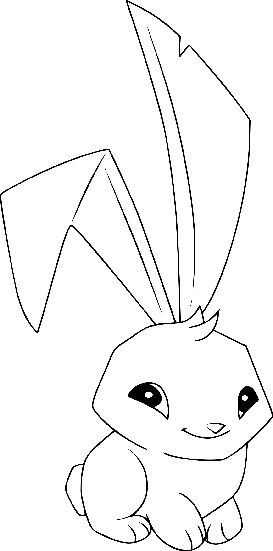 Coloriage Easter Bunny Shy - Lapin à imprimer