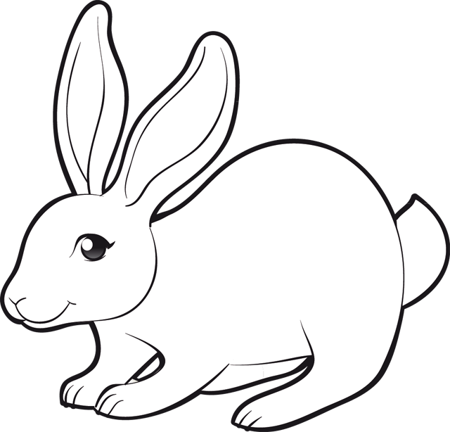 Coloriage Lapin Mignon pour Pâques - Lapin à imprimer