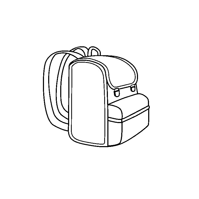 Coloriage École Cartable - École à imprimer