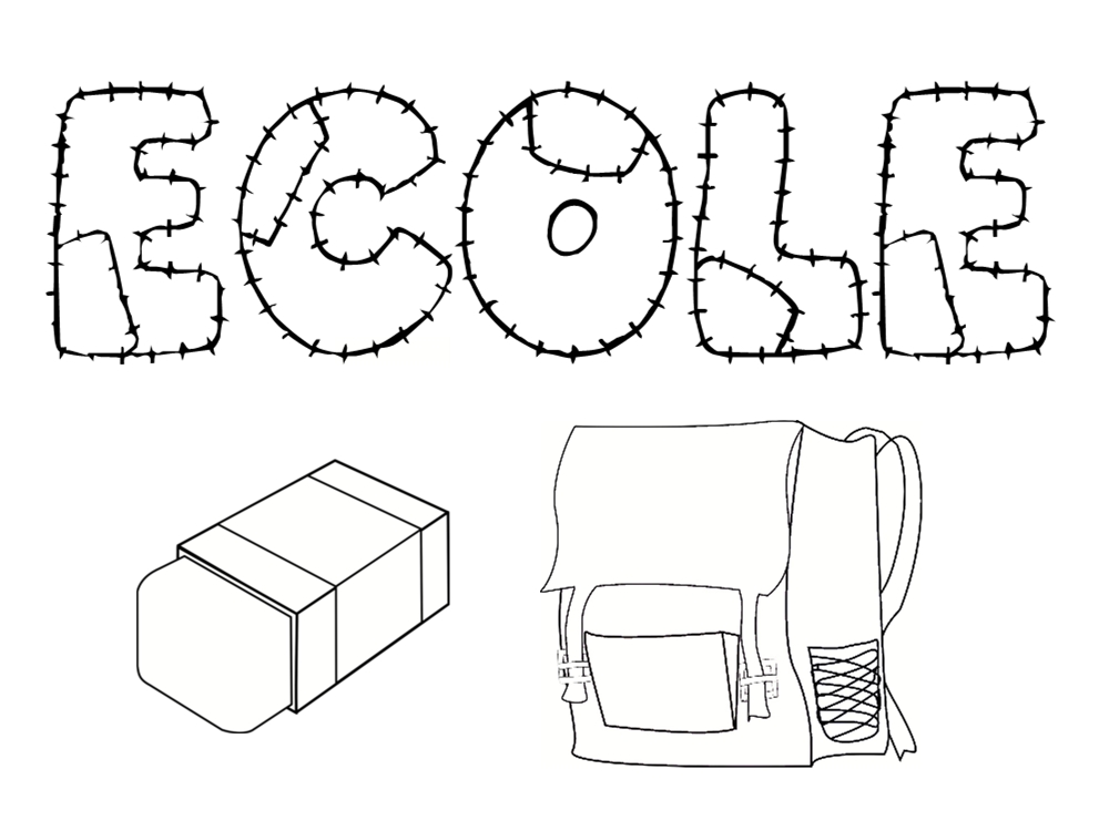 Coloriage École Sac A Dos - École à imprimer