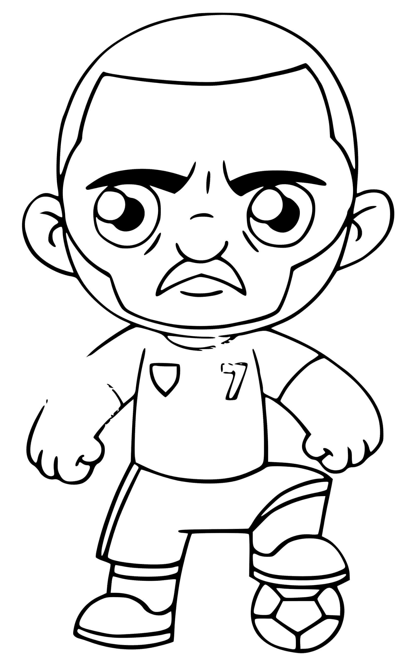 Coloriage Eden Hazard Real Madrid - Foot à imprimer