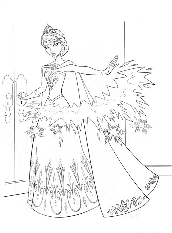 Coloriage Ela Furieuse - La Reine des neiges à imprimer