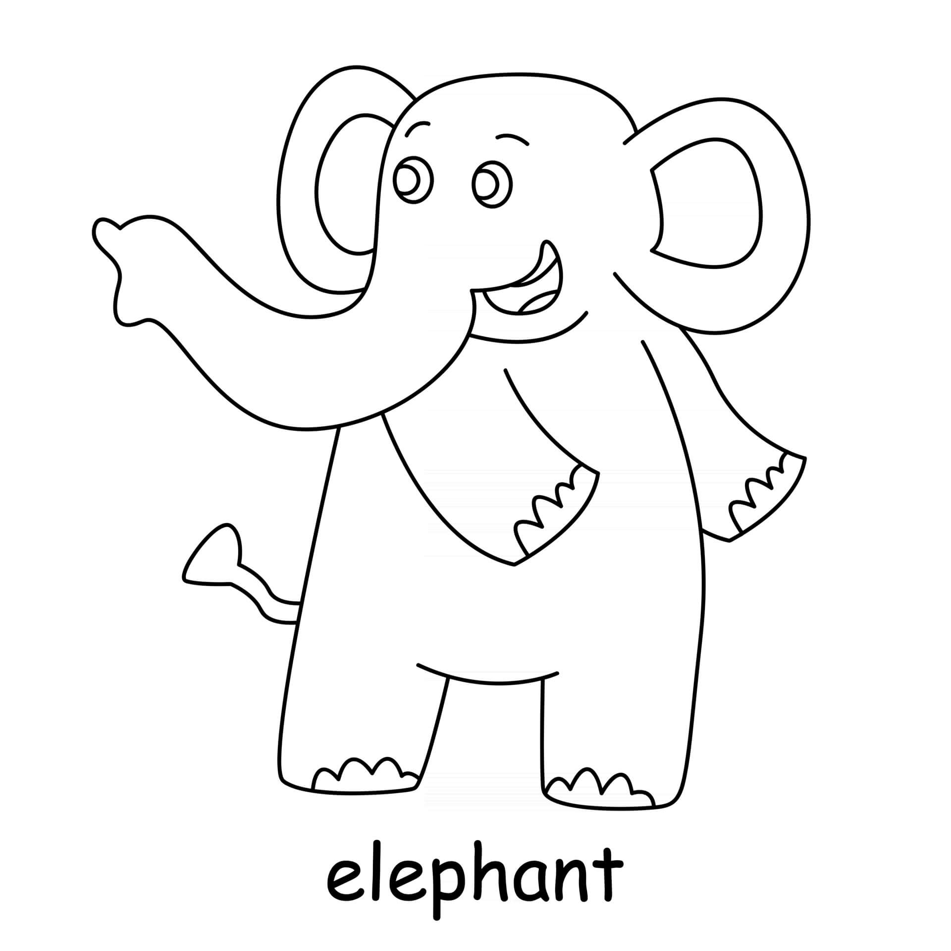 Coloriage Éléphant - Animaux à imprimer