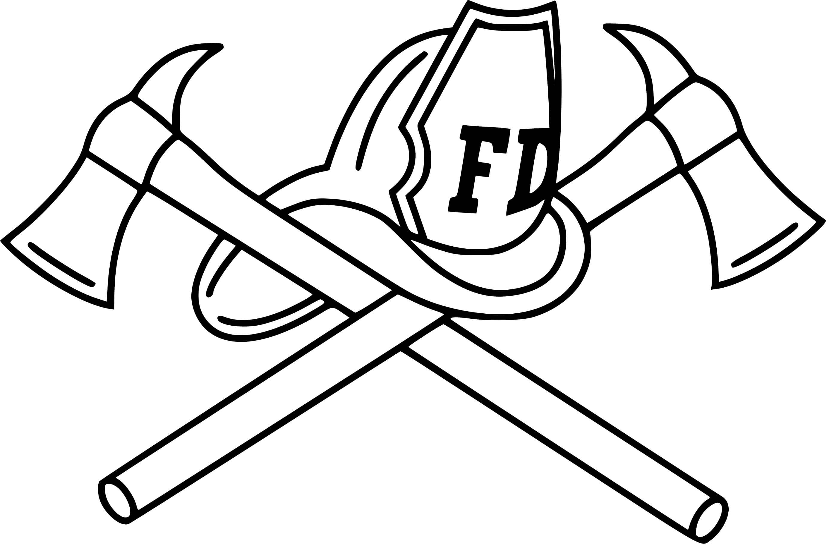 Coloriage Embleme Des Pompiers - Pompier à imprimer