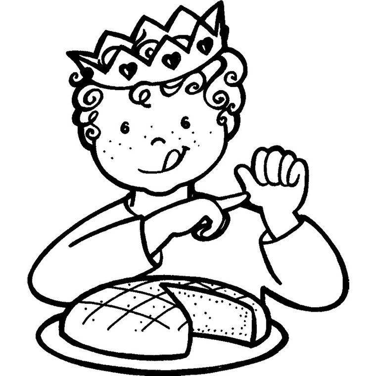 Coloriage Enfant Galette Des Rois - Enfants à imprimer