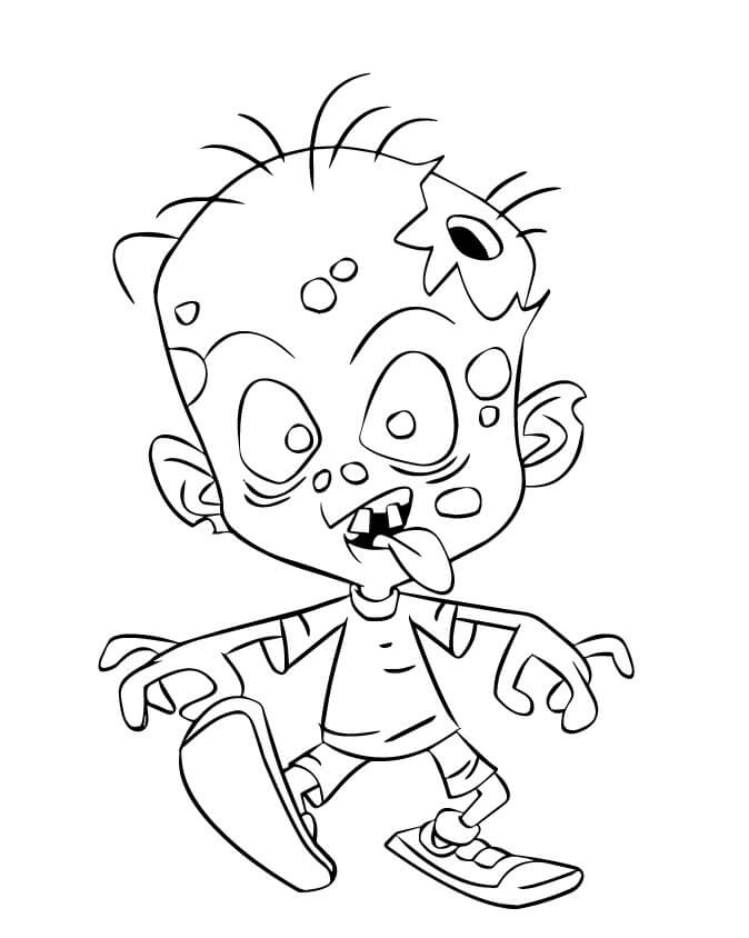 Coloriage Enfant Zombie Bébé - Zombie à imprimer