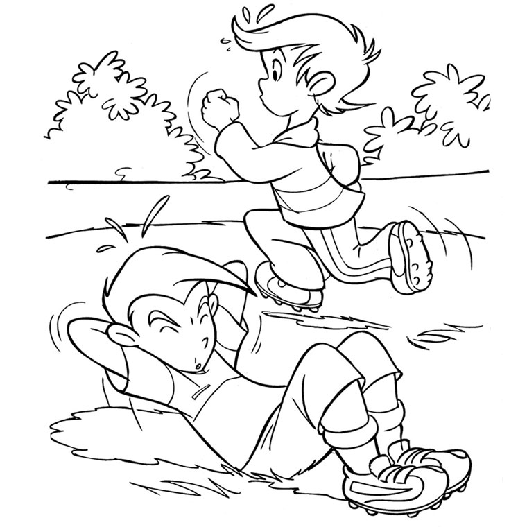 Coloriage Équipe Football - Foot à imprimer