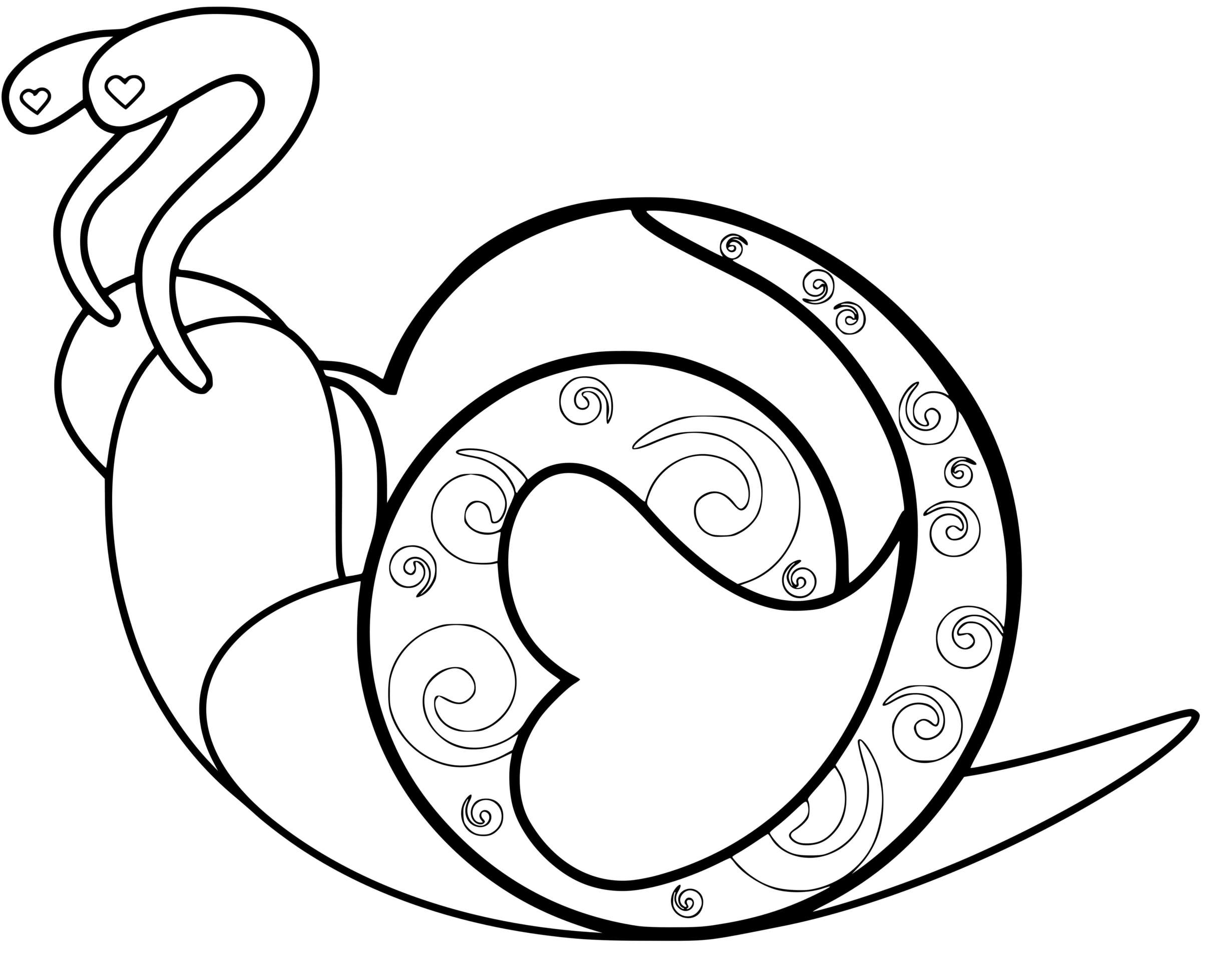 Coloriage Esargot Avec Des Motifs Spirales - Escargot à imprimer
