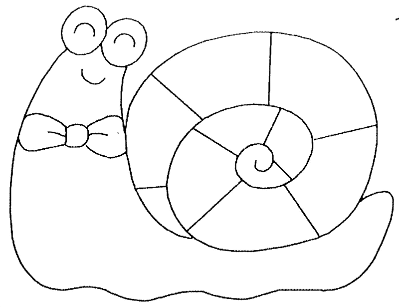 Coloriage Escargot Avec Un Noeud Papillon - Papillon à imprimer